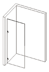 Fluted Glass Shower Screen Fixed Panel, Narrowreed Glass